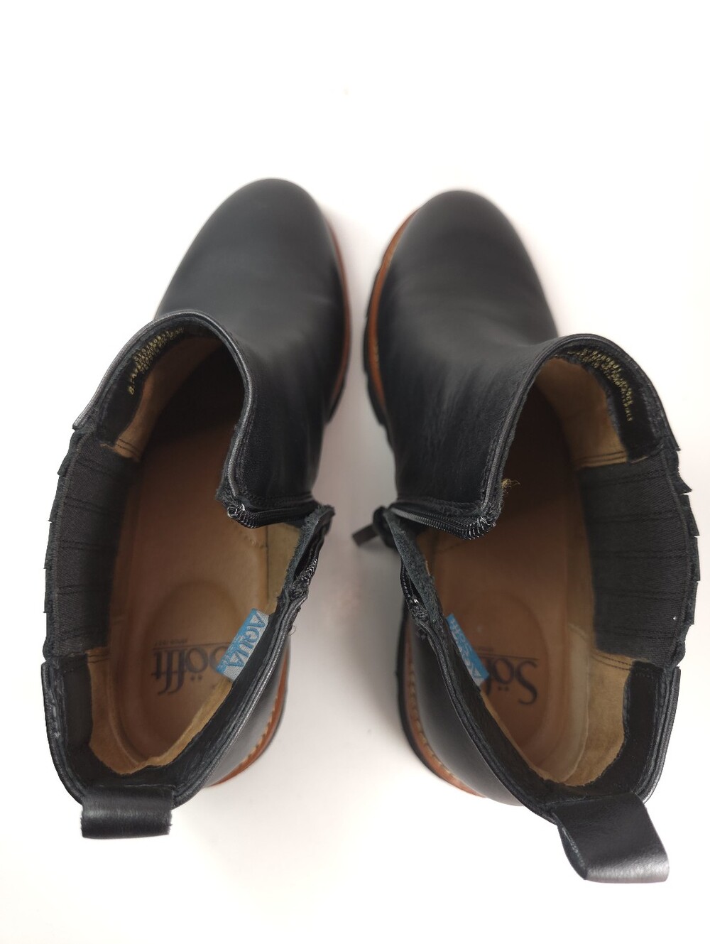 Söfft Paige Black Waterproof Leather Chelsea Boot w/ Lug Sole Sz 8.5 - Picture 16 of 16
